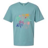 Control All The Things Video Game Console Controllers Retro Great Gift Sueded Cloud Jersey T-Shirt