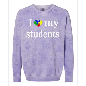 Cute Autism Teacher Gift Autism Awareness Colorblast Crewneck Sweatshirt