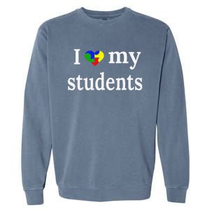 Cute Autism Teacher Gift Autism Awareness Garment-Dyed Sweatshirt