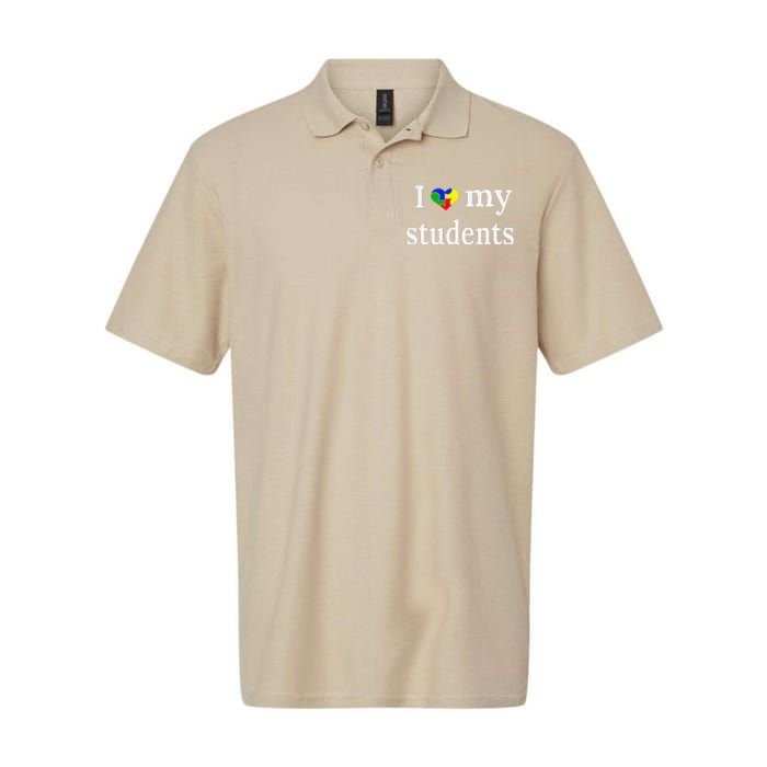 Cute Autism Teacher Gift Autism Awareness Softstyle Adult Sport Polo