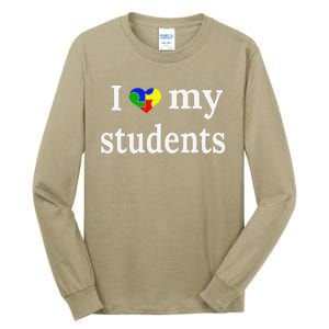 Cute Autism Teacher Gift Autism Awareness Tall Long Sleeve T-Shirt