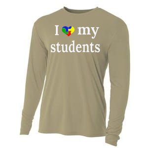 Cute Autism Teacher Gift Autism Awareness Cooling Performance Long Sleeve Crew