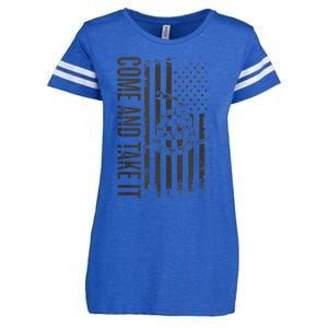 Come And Take It American Flag & Snake Tactical Enza Ladies Jersey Football T-Shirt