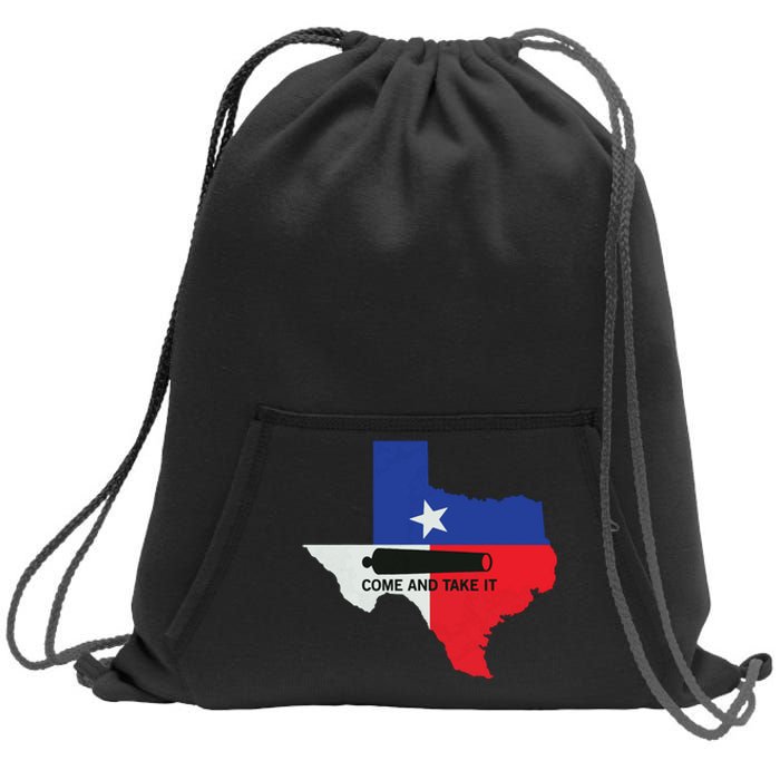 Come And Take It Canon Texas State Flag 1836 Gift Sweatshirt Cinch Pack Bag