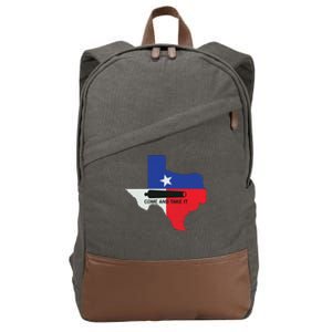 Come And Take It Canon Texas State Flag 1836 Gift Cotton Canvas Backpack