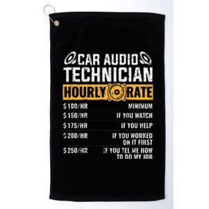 Car Audio Technician Hourly Rate Technician Car Audio Platinum Collection Golf Towel