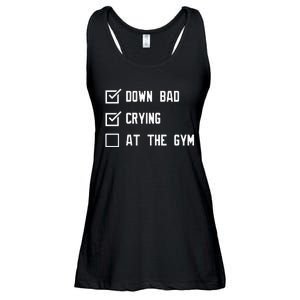 Crying At The Gym Down Bad Ladies Essential Flowy Tank