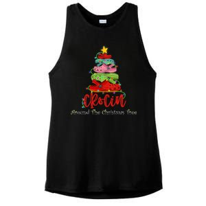 Crocin Around The Christmas Tree Ladies PosiCharge Tri-Blend Wicking Tank