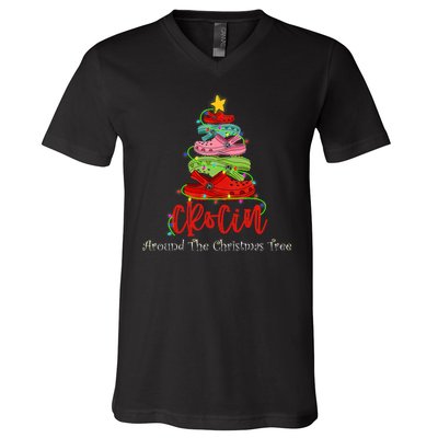 Crocin Around The Christmas Tree V-Neck T-Shirt