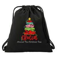 Crocin Around The Christmas Tree Drawstring Bag