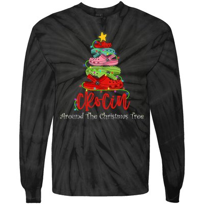 Crocin Around The Christmas Tree Tie-Dye Long Sleeve Shirt