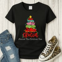 Crocin Around The Christmas Tree Womens T-Shirt