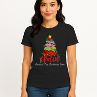 Crocin Around The Christmas Tree Womens T-Shirt
