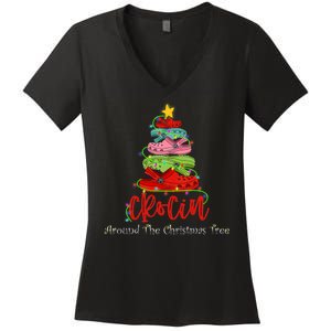 Crocin Around The Christmas Tree Women's V-Neck T-Shirt