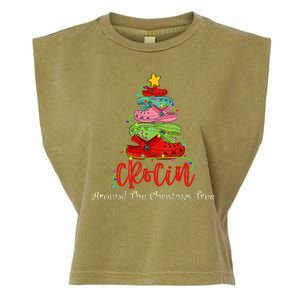 Crocin Around The Christmas Tree Garment-Dyed Women's Muscle Tee