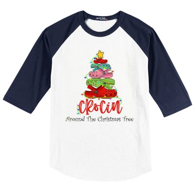 Crocin Around The Christmas Tree Baseball Sleeve Shirt