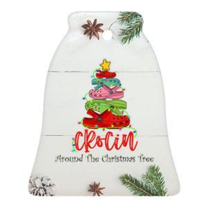 Crocin Around The Christmas Tree Ceramic Bell Ornament