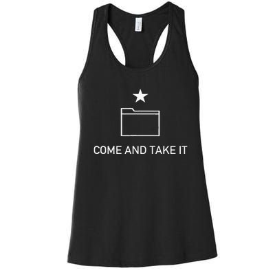 Come And Take It File Anti Censorship Anti Copyright Women's Racerback Tank