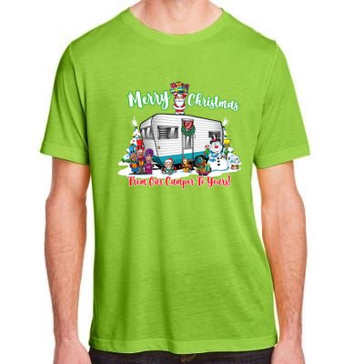 Camper And Travel Trailer Merry Christmas From Our Camper Gift Adult ChromaSoft Performance T-Shirt