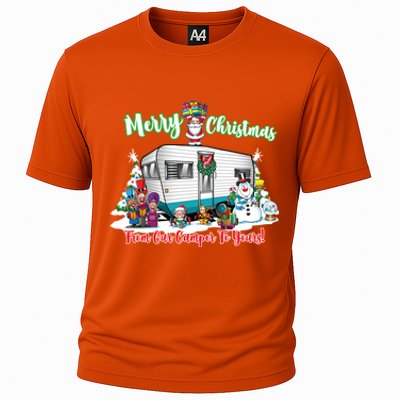 Camper And Travel Trailer Merry Christmas From Our Camper Gift Cooling Performance Crew T-Shirt