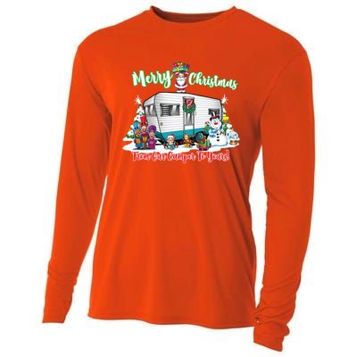 Camper And Travel Trailer Merry Christmas From Our Camper Gift Cooling Performance Long Sleeve Crew