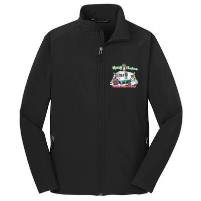 Camper And Travel Trailer Merry Christmas From Our Camper Gift Core Soft Shell Jacket