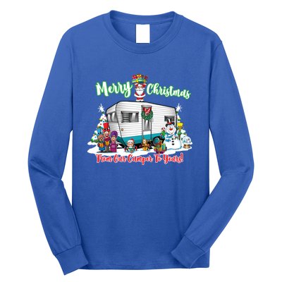 Camper And Travel Trailer Merry Christmas From Our Camper Gift Long Sleeve Shirt