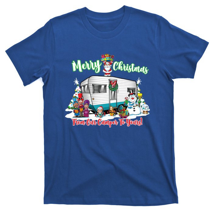 Camper And Travel Trailer Merry Christmas From Our Camper Gift T-Shirt