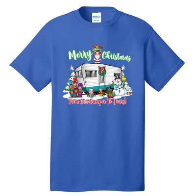 Camper And Travel Trailer Merry Christmas From Our Camper Gift Tall T-Shirt