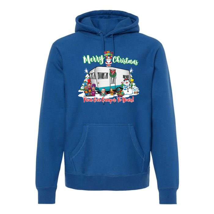 Camper And Travel Trailer Merry Christmas From Our Camper Gift Premium Hoodie