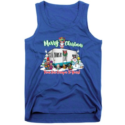 Camper And Travel Trailer Merry Christmas From Our Camper Gift Tank Top