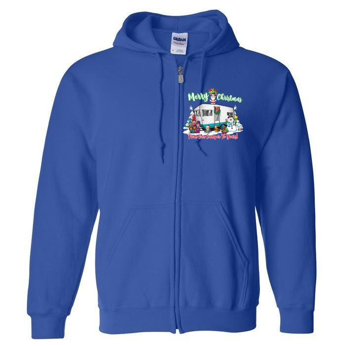 Camper And Travel Trailer Merry Christmas From Our Camper Gift Full Zip Hoodie