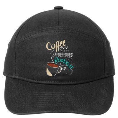 Coffee ABA Therapist Autism Teacher Behavior Analyst 7-Panel Snapback Hat