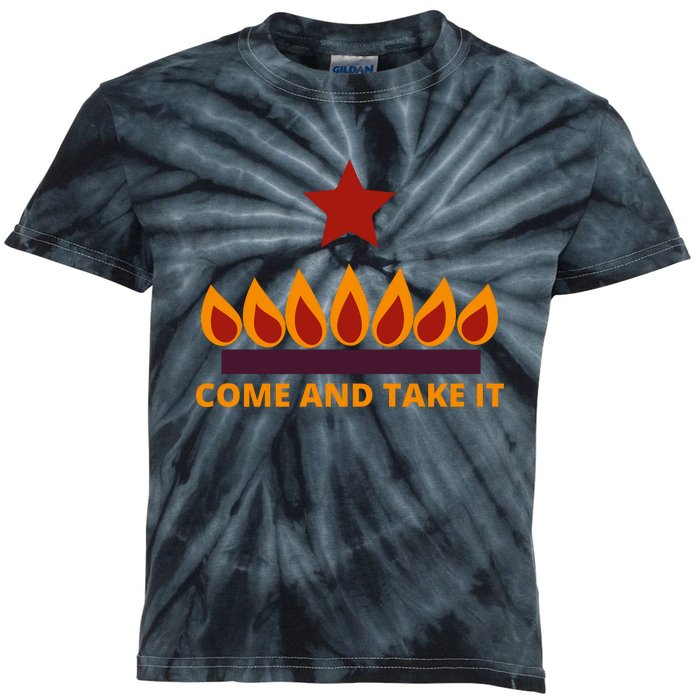 COME AND TAKE IT STOVE Funny Kids Tie-Dye T-Shirt