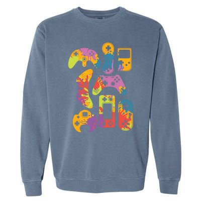 Control All The Things Video Game Controller Cool Gift Garment-Dyed Sweatshirt