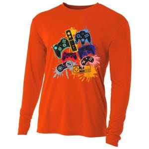 Control All The Things Video Game Controller Gift Cooling Performance Long Sleeve Crew