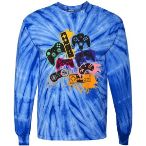 Control All The Things Video Game Controller Gift Tie-Dye Long Sleeve Shirt