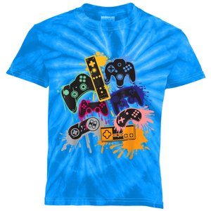 Control All The Things Video Game Controller Gift Kids Tie-Dye T-Shirt