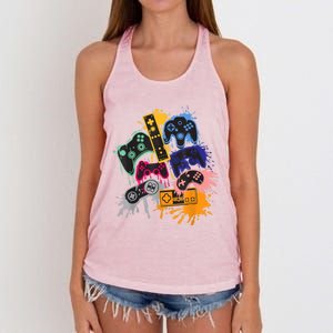 Control All The Things Video Game Controller Gift Women's Knotted Racerback Tank