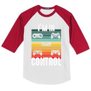 Control All The Things Video Game Controller Gift Kids Colorblock Raglan Jersey