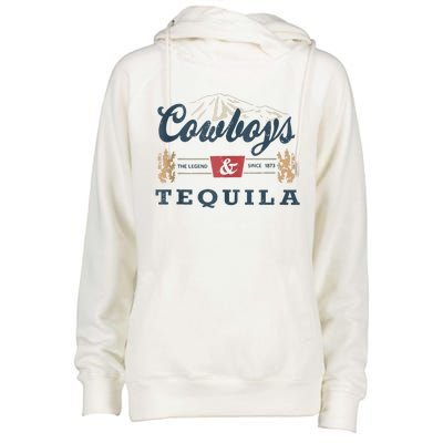 Cowboys And Tequila Outfit For Women Rodeo Western Country Womens Funnel Neck Pullover Hood