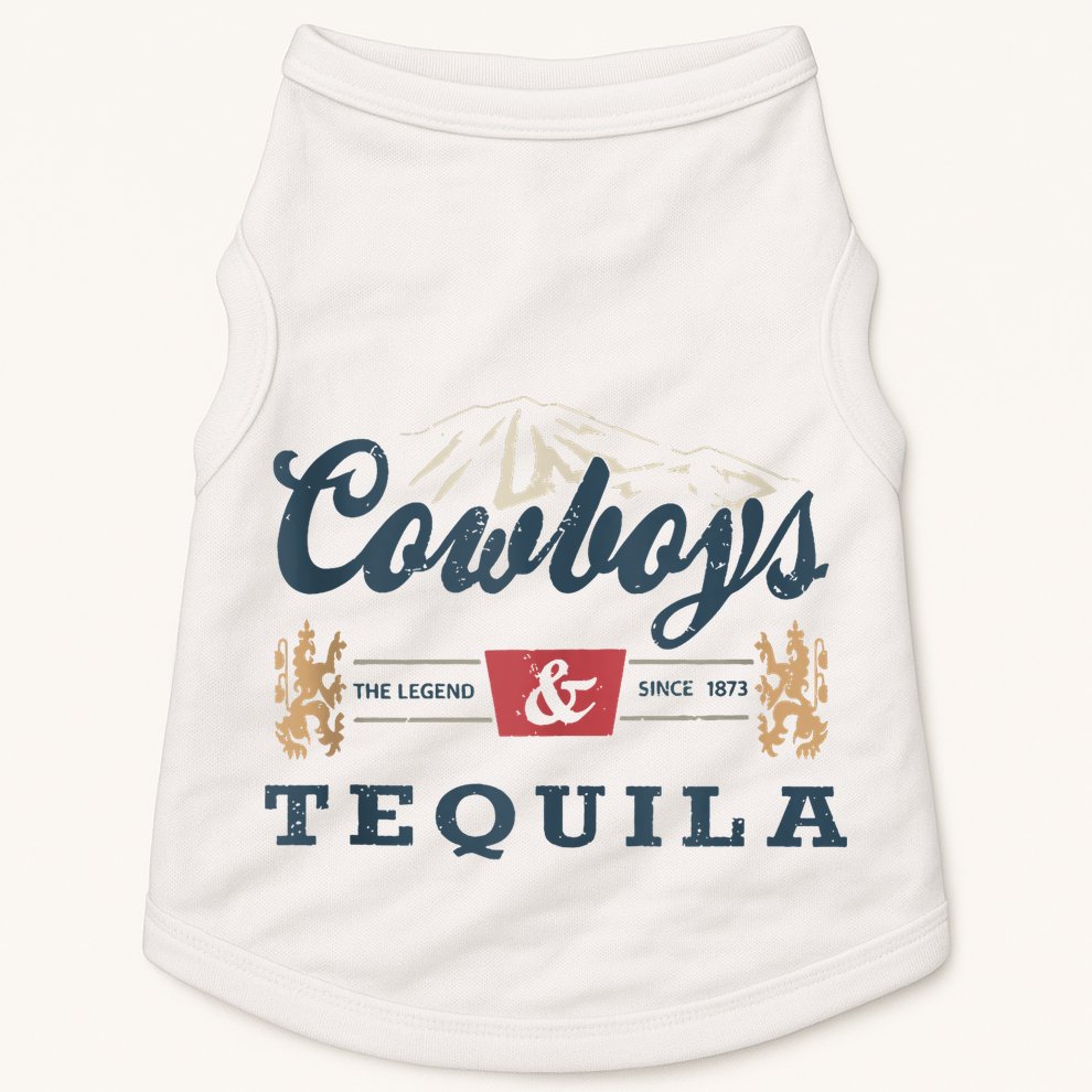 Cowboys And Tequila Outfit For Women Rodeo Western Country Doggie Tank