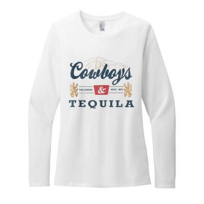 Cowboys And Tequila Outfit For Women Rodeo Western Country Womens CVC Long Sleeve Shirt