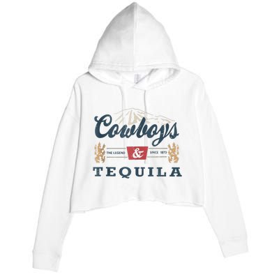 Cowboys And Tequila Outfit For Women Rodeo Western Country Crop Fleece Hoodie