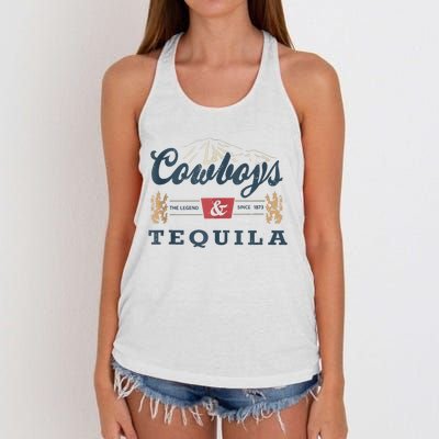 Cowboys And Tequila Outfit For Women Rodeo Western Country Women's Knotted Racerback Tank