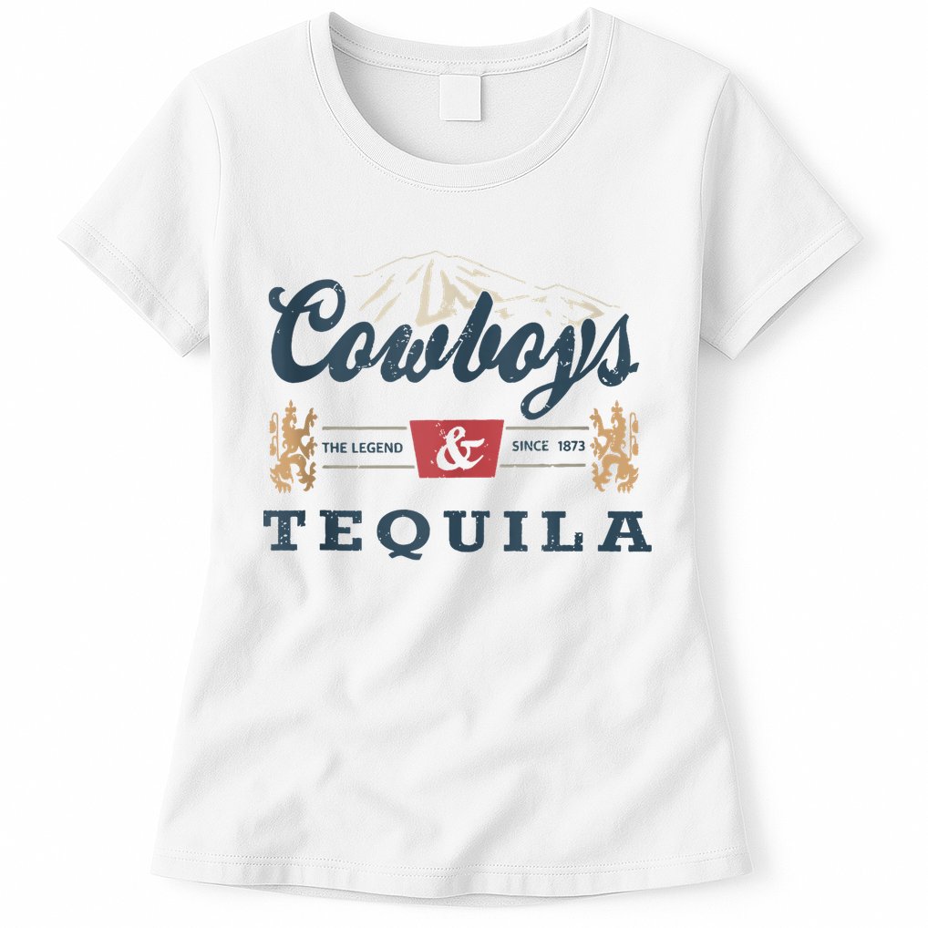 Cowboys And Tequila Outfit For Women Rodeo Western Country Womens T-Shirt