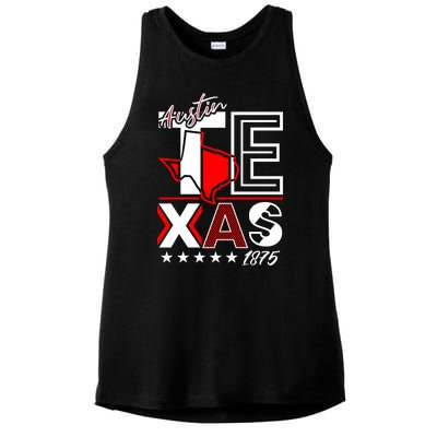 Cool Austin Texas Logo Ladies PosiCharge Tri-Blend Wicking Tank