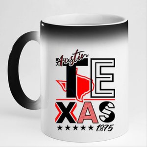 Cool Austin Texas Logo 11oz Black Color Changing Mug