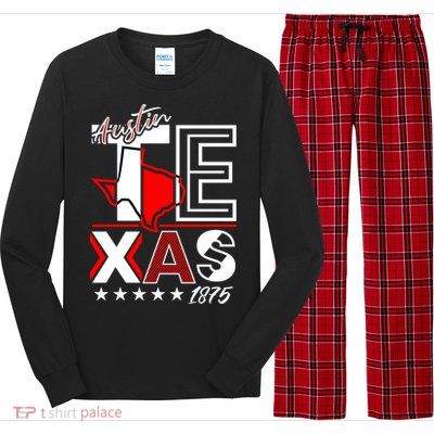 Cool Austin Texas Logo Long Sleeve Pajama Set