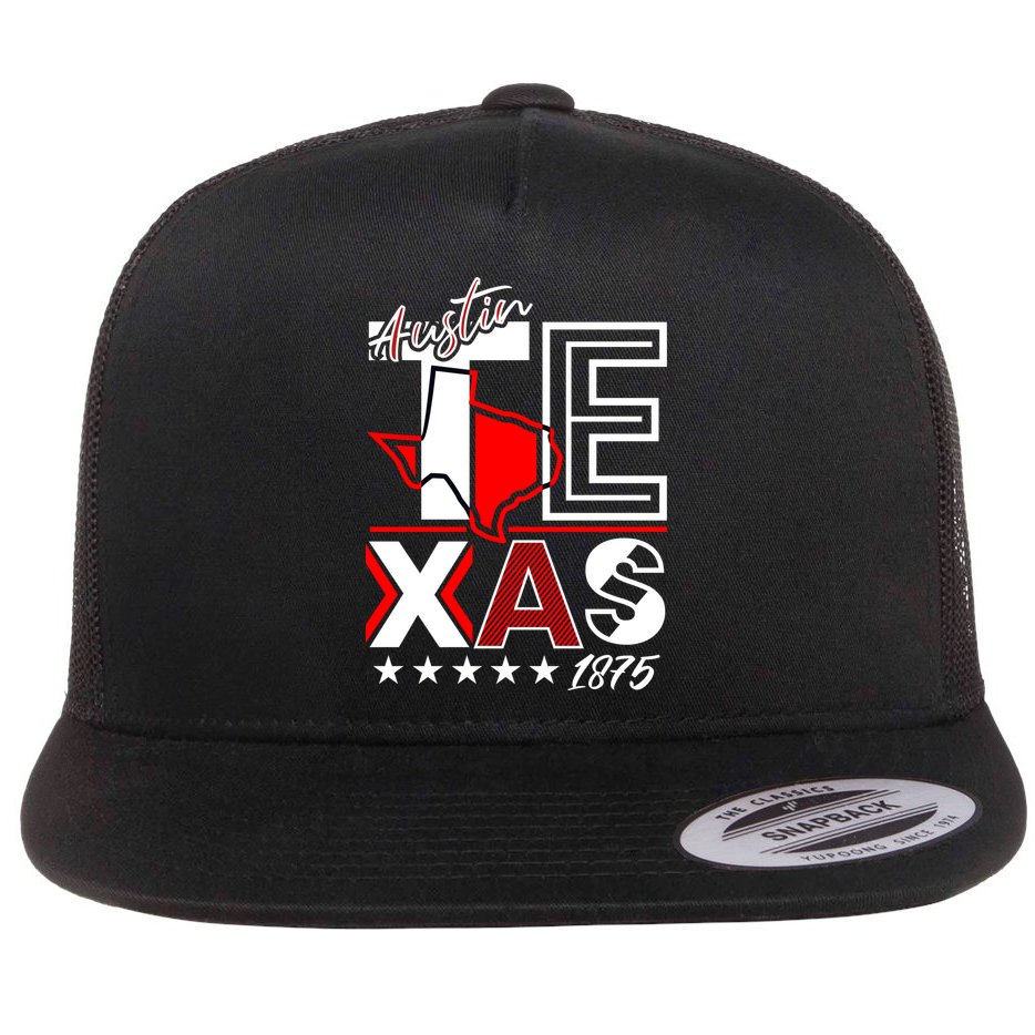 Cool Austin Texas Logo Flat Bill Trucker Hat